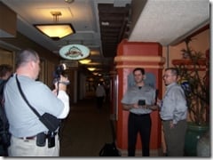 Rob interviewing OQO with Eddie filming