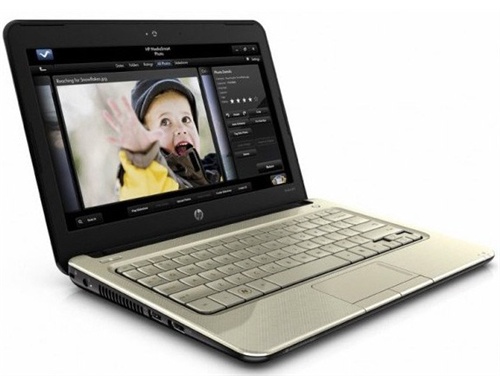 The HP Pavilion dm1 is powered