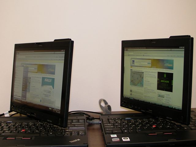 X200 Tablet on left, X200 Tablet with Touch on right