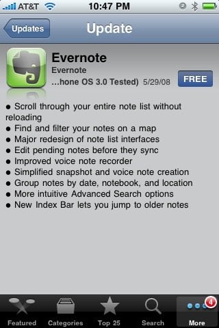 Evernote update 5/29/08? These guys really plan ahead.