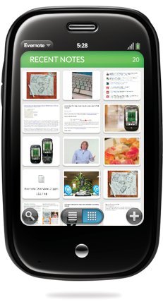 Evernote on Palm Pre - Thumbnail Viewing