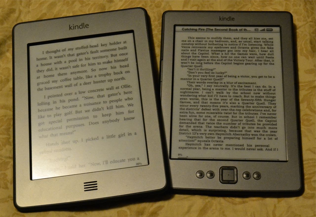 The two e-ink Kindles