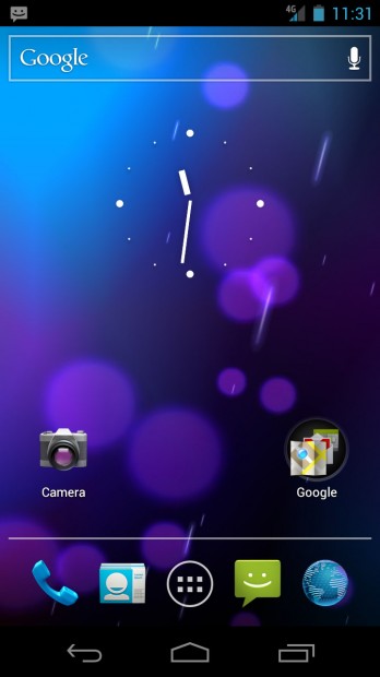 Home Screen - Ice Cream Sandwich Android 4.0