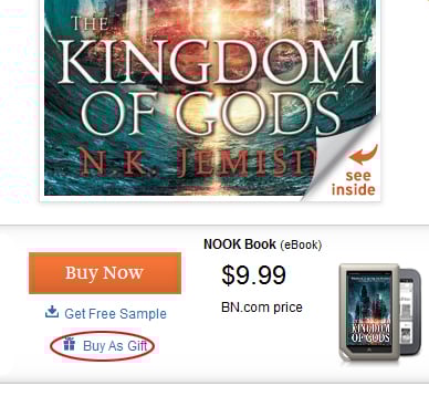 Give a Nook eBook as a gift