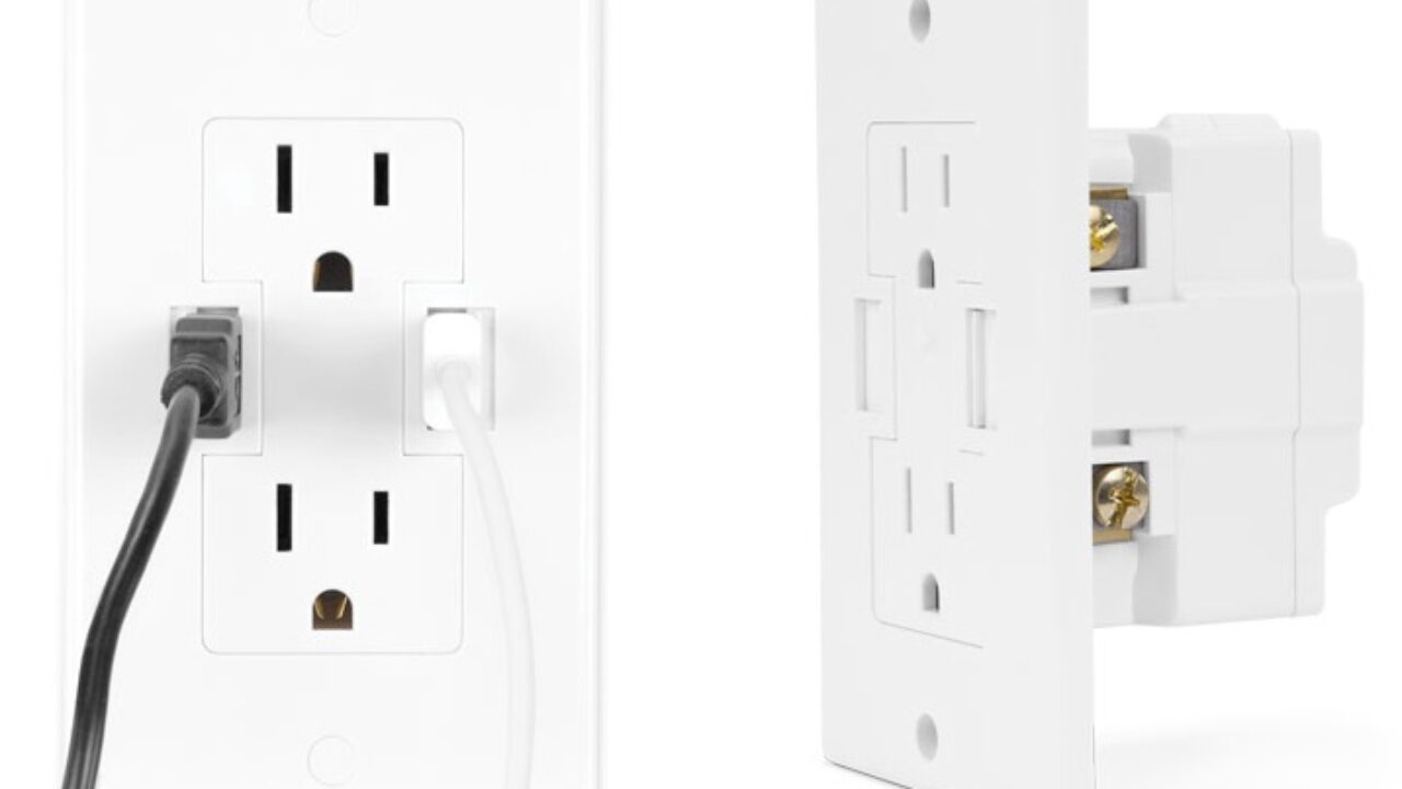 Newer Technology Power2U AC Wall Outlet with USB Charging Ports White 