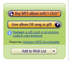 Give as a Gift button on Amazon