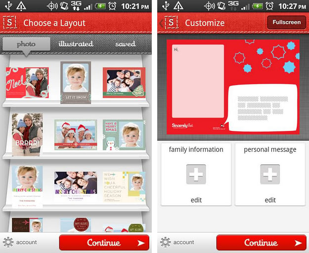 Holiday Cards by Sincerely Ink app for android