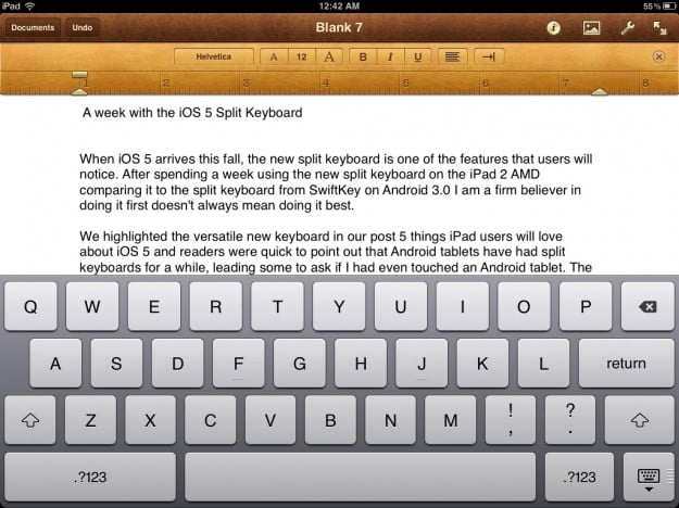 iPad keyboard docked iPad keyboard docked