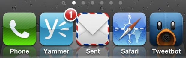 Five icon dock iPhone 4s Five icon dock iPhone 4s
