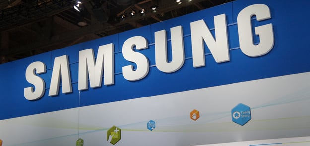 Samsung Logo at the CES booth
