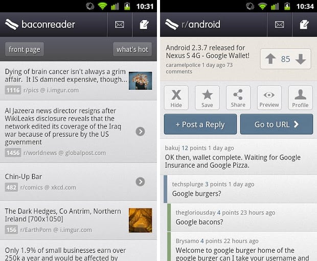 Bacon Reader