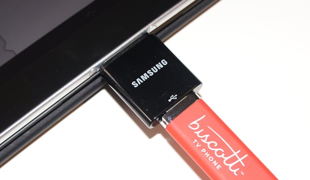 Galaxy Tab with USB Adapter