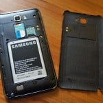 Galaxy Note with Back Cover Off