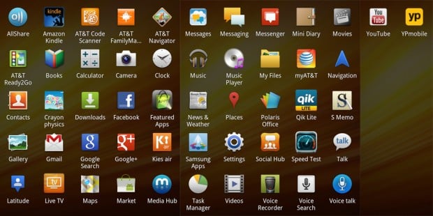 Galaxy Note Pre-Loaded Apps