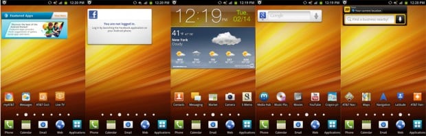 Galaxy Note Home Screens
