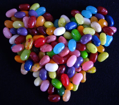 Jelly bean Heart