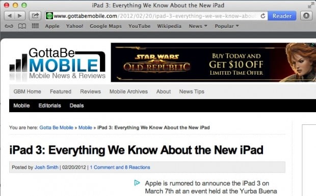 Safari for Mountain Lion Safari for Mountain Lion