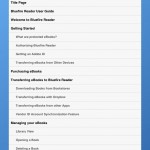 Bluefire Reader - Table of Contents