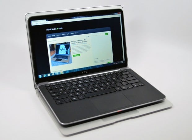 Dell XPS 13 Ultrabook vs. MacBook Air angle 2