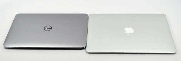 Dell XPS 13 Ultrabook vs. MacBook Air side by side
