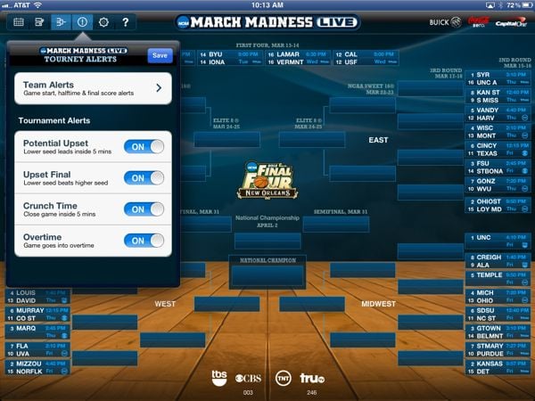 mm-alerts NCAA March Madness App Alerts