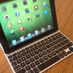 ZAGGfolio Keyboard outside the case with iPad in Landscape