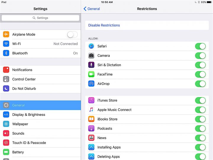 You can control access to many apps, but not all with iPad parental controls. 