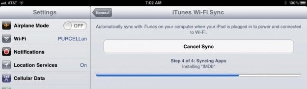 WiFi Sync iPad iPhone backup