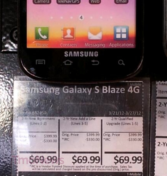 Want the Samsung Galaxy S 4G Blaze? Get It At Costco