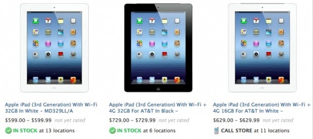 find an iPad in stock at local store