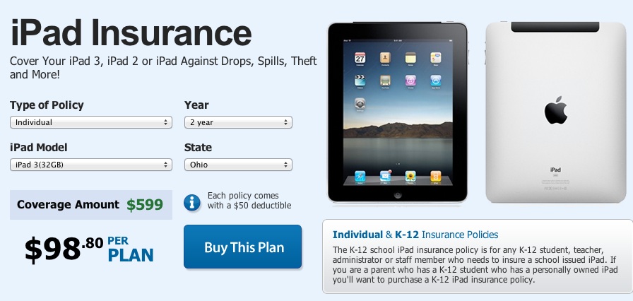 iPad 3 insurance