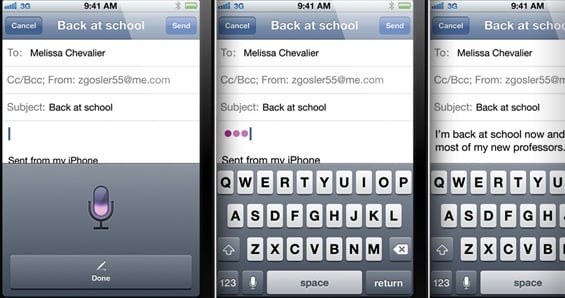 Dictation on the iPad 3