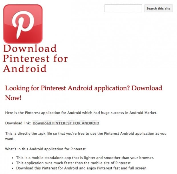 Download Pinterest for Android and Get Ads