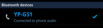 Galaxy Player Connected As Phone Audio