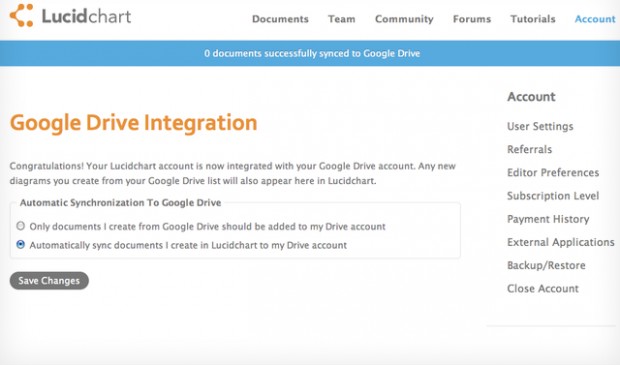 Google Drive Lucidchart Integration
