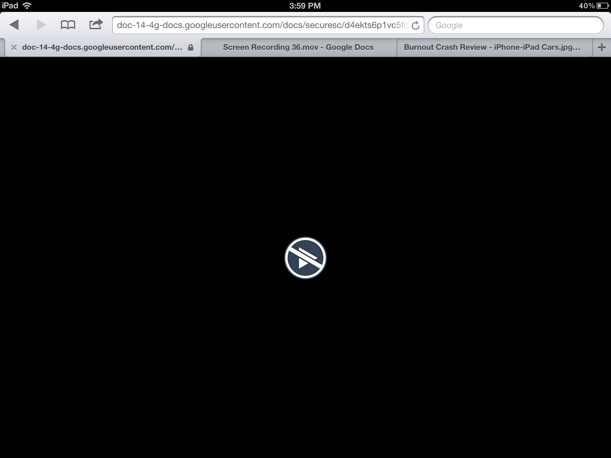 Google Drive iPhone iPad - video fail