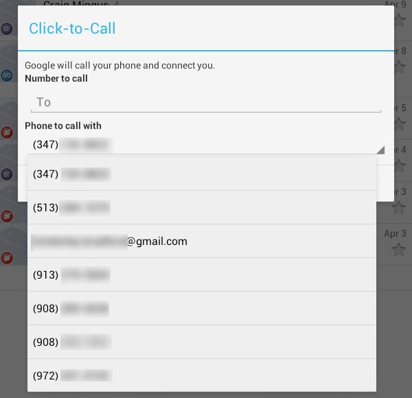 Google Voice Click To Call Choose Number