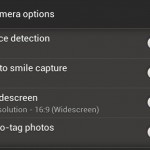 HTC One S Camera App - Camera Options