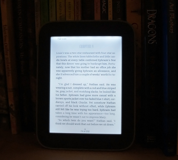 Nook Simple Touch with Glowlight On