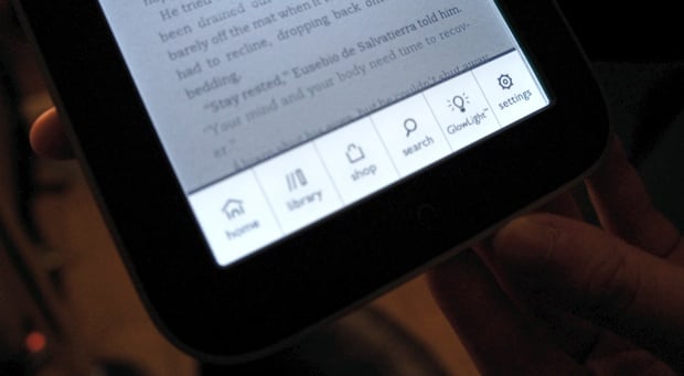 Nook Simple Touch With GlowLight Menu