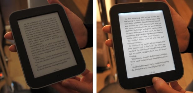 Nook Simple Touch With GlowLight side-by-side