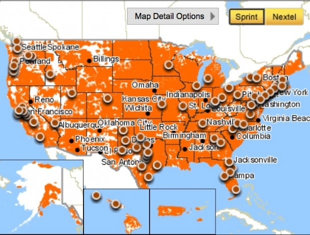 Sprint Coverage Map