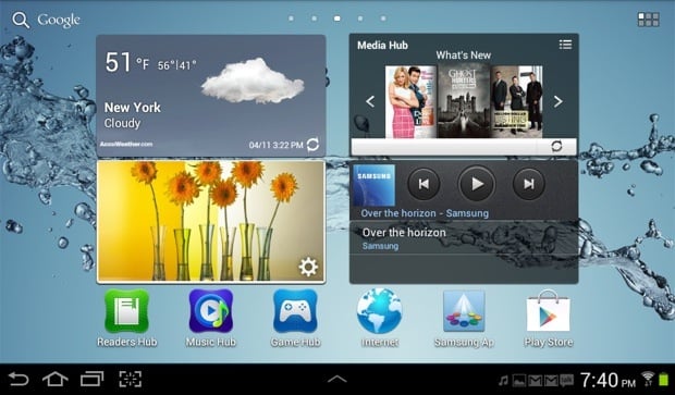 Galaxy Tab 2 Home Screen