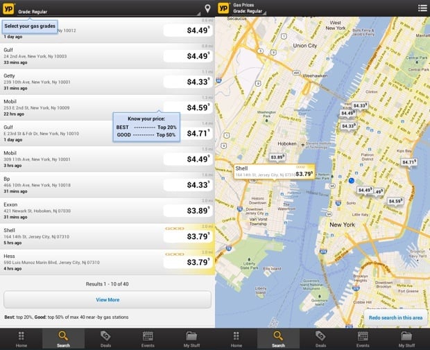YP Yellow Pages app