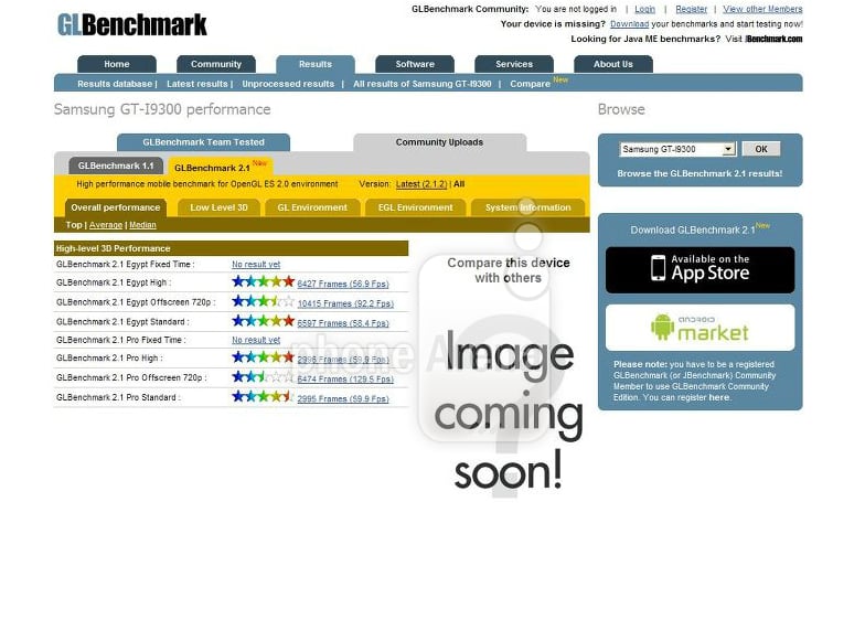 Samsung GT-I9300 Galaxy S III Benchmarks Briefly Appear Online