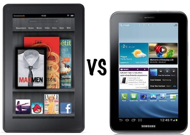 Kindle Fire vs Galaxy Tab 2 7.0