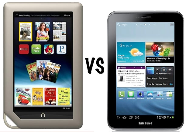 Nook Tablet vs Galaxy Tab 2 7.0