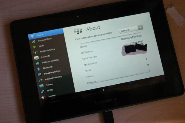 BlackBerry PlayBook 4G LTE Photos Surface