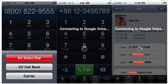 Google Voice for iPhone Integrated