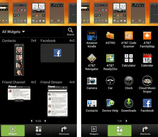 HTC Sense 4 Widget Browser and App Shortcut Maker